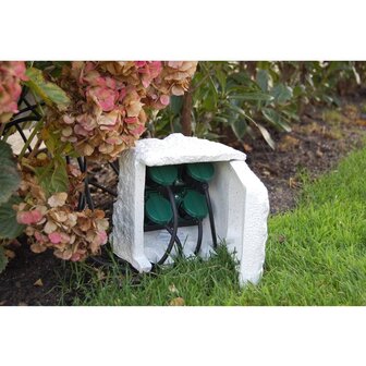 Buitenstekker decoratief steen look 1354108