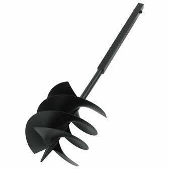 Grondboor met handgreep 250 mm staal zwart