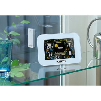 Weerstation digitaal H12,5 x 17,5 x 2,5 cm wit