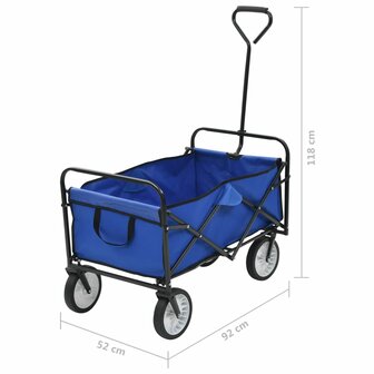 Handkar Inklapbaar Staal Blauw