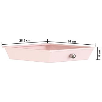 Opbergtrolley met 10 lades mobiel kunststof ombre roze