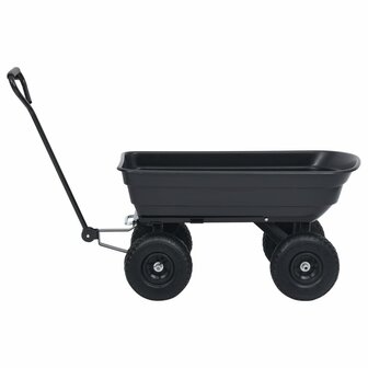 Tuinkiepwagen 300 kg 75 L zwart