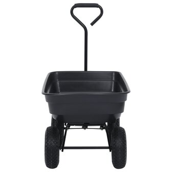 Tuinkiepwagen 300 kg 75 L zwart