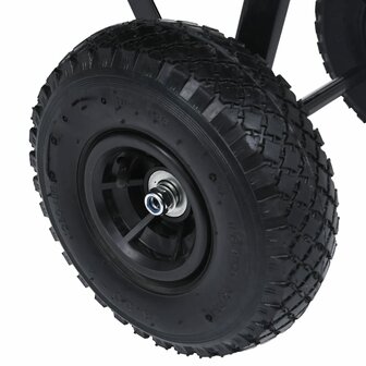 Tuinkiepwagen 300 kg 75 L zwart