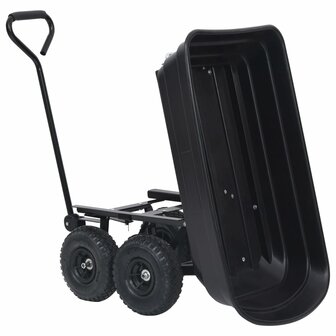 Tuinkiepwagen 300 kg 75 L zwart