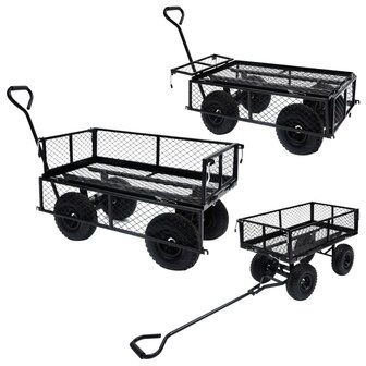 Tuinwagen 250 kg zwart