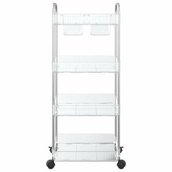 Opbergtrolley 4-laags 37x28x95 cm acryl transparant