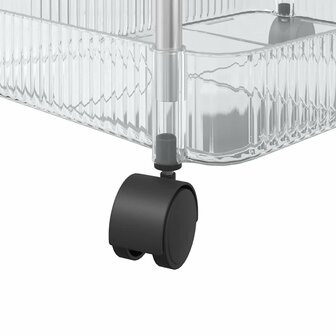 Opbergtrolley 4-laags 37x28x95 cm acryl transparant