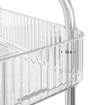 Opbergtrolley 3-laags 37x28x68 cm acryl transparant