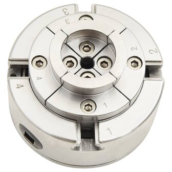 Houtklauwplaat 4 bekken M33 verbinding 96 mm staal zilverkleur