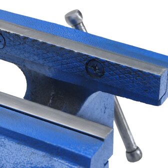 Bankschroef 100 mm gietijzer blauw