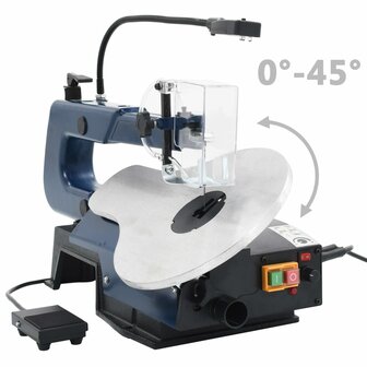 Figuurzaagmachine elektrisch met voetpedaal en LED-lampje 125 W