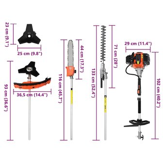 Bosmaaier 4-in-1 functie 52 cc 1,45 kW oranje