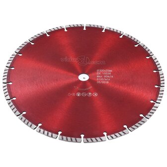 Diamantzaagblad met turbo 300 mm staal