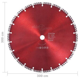 Diamantzaagblad met turbo 300 mm staal