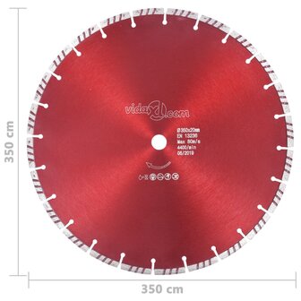 Diamantzaagblad Met Turbo 350 Mm Staal 350 mm/20 mm