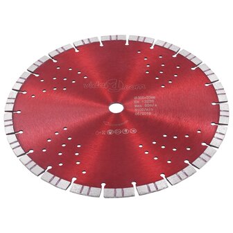 Diamantzaagblad Met Turbo En Gaten 300 Mm Staal 300 mm/20 mm