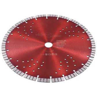 Diamantzaagblad met turbo en gaten 300 mm staal