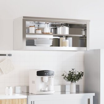 Keukenwandkast met schap roestvrij staal