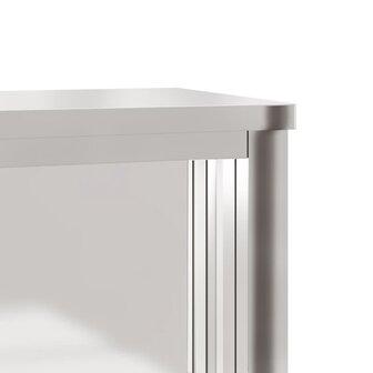 Keukenwandkast met schuifdeuren roestvrijstaal