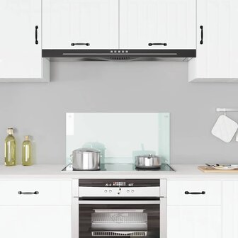 Spatscherm keuken 80x40 cm gehard glas wit