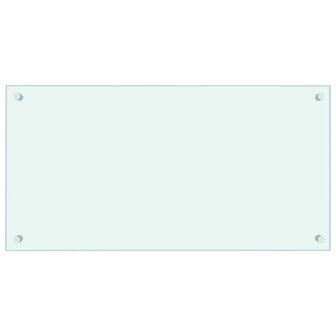 Spatscherm keuken 80x40 cm gehard glas wit