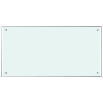Spatscherm keuken 80x40 cm gehard glas wit
