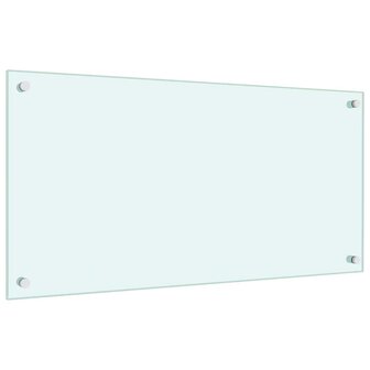 Spatscherm keuken 80x40 cm gehard glas wit