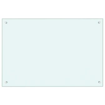 Spatscherm keuken 90x60 cm gehard glas wit