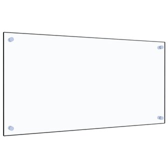 Spatscherm keuken 80x40 cm gehard glas transparant