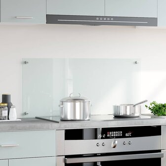 Spatscherm keuken 90x40 cm gehard glas transparant