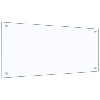 Spatscherm keuken 90x40 cm gehard glas transparant