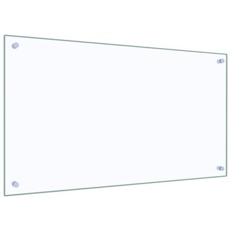 Spatscherm keuken 90x50 cm gehard glas transparant