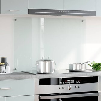 Spatscherm keuken 90x60 cm gehard glas transparant
