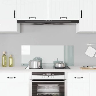 Spatscherm keuken 100x40 cm gehard glas transparant