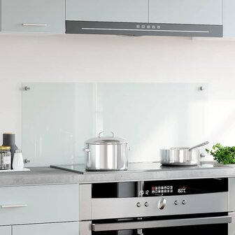 Spatscherm keuken 100x40 cm gehard glas transparant
