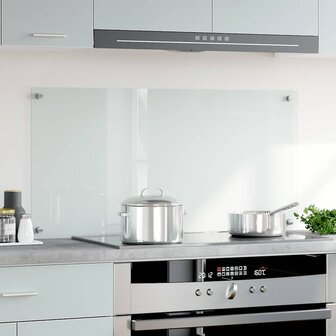 Spatscherm keuken 100x50 cm gehard glas transparant