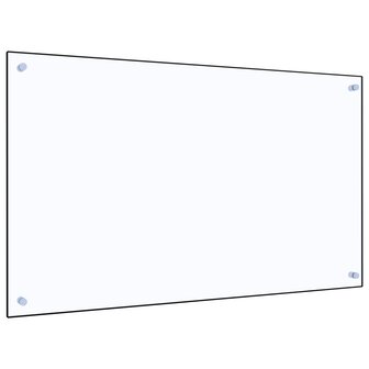 Spatscherm keuken 100x60 cm gehard glas transparant