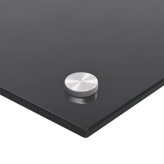 Spatscherm keuken 70x50 cm gehard glas zwart
