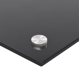 Spatscherm keuken 90x60 cm gehard glas zwart