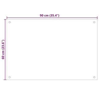 Spatscherm keuken 90x60 cm gehard glas zwart
