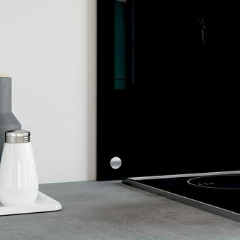 Spatscherm keuken 100x40 cm gehard glas zwart