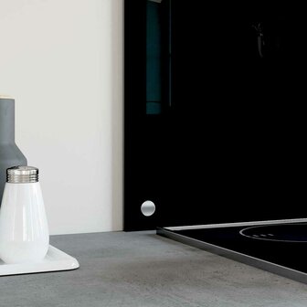 Spatscherm keuken 100x50 cm gehard glas zwart
