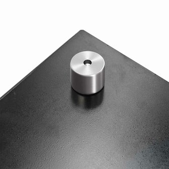 Spatscherm keuken 100x50 cm gehard glas zwart