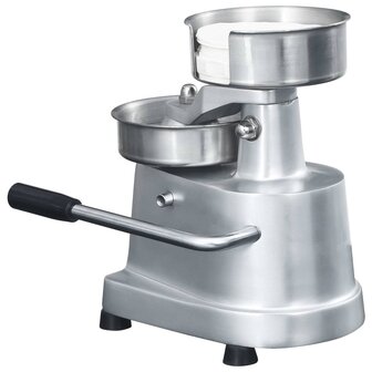 Hamburgerpersmachine met 500 scheidingsbladen 10 cm aluminium