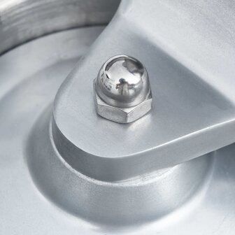 Hamburgerpersmachine met 500 scheidingsbladen 10 cm aluminium