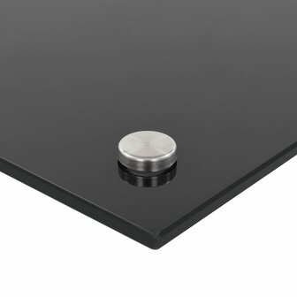 Spatschermen keuken 2 st 70x60 cm gehard glas zwart