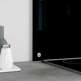 Spatschermen keuken 2 st 70x40 cm gehard glas zwart