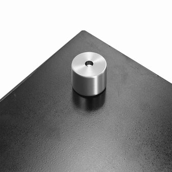 Spatschermen keuken 2 st 70x40 cm gehard glas zwart