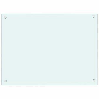 Spatschermen keuken 2 st 80x60 cm gehard glas wit